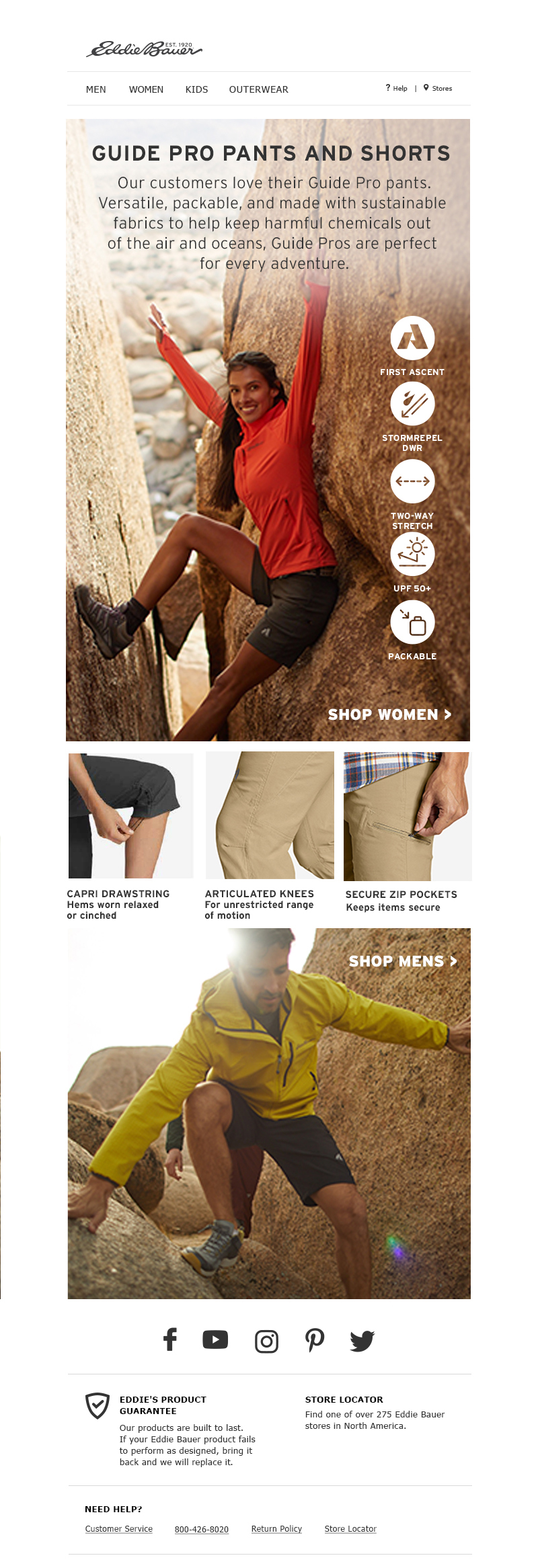 Digital: Eddie Bauer brand/ecomm